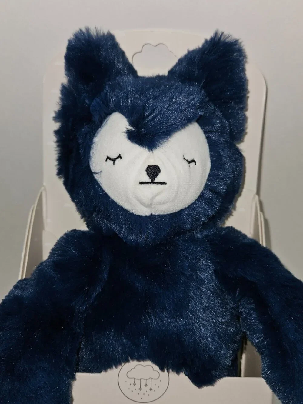 NEW Slumberkins Navy Blue Fox Plush Lovey 12